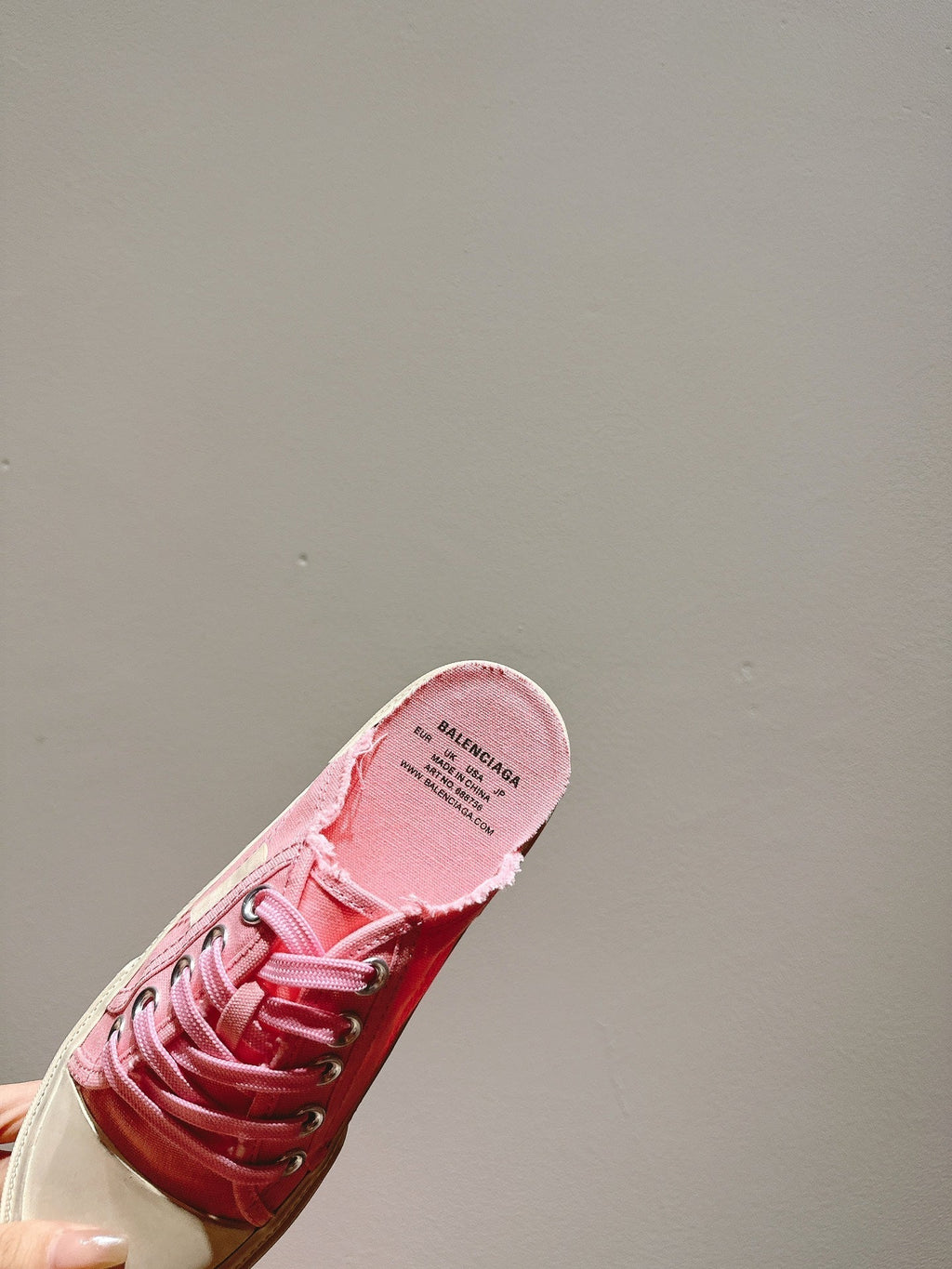 BALENCIAGA 25S SPORT CLOGS IN PINK CANVAS