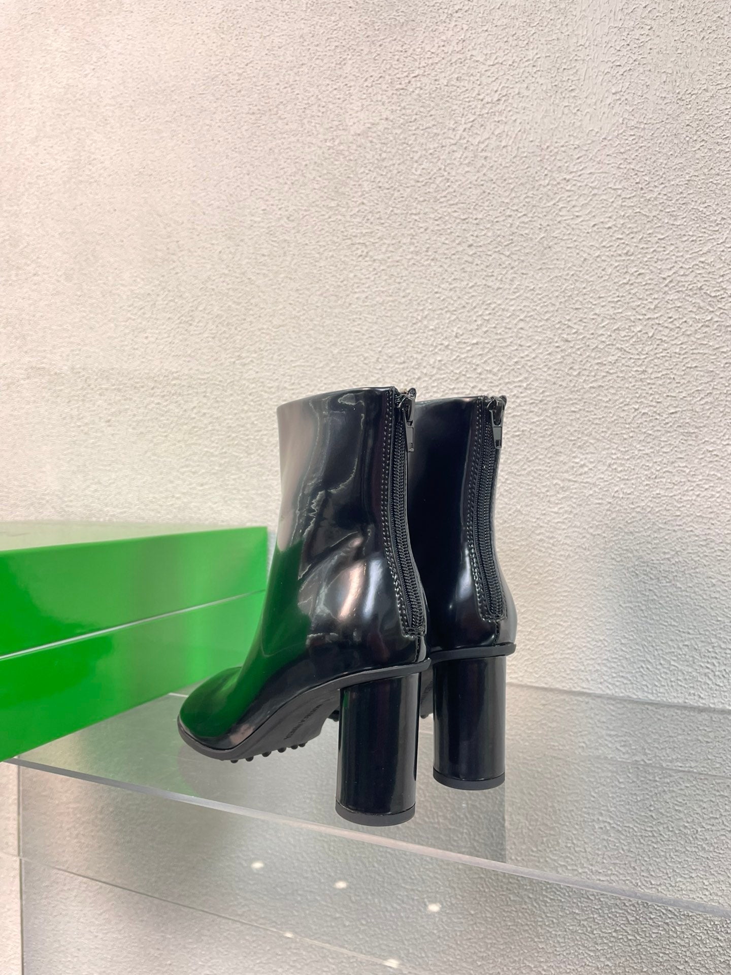 BOTTEGA VENETA ATOMIC ANKLE BOOT IN BLACK CALFSKIN 75 MM