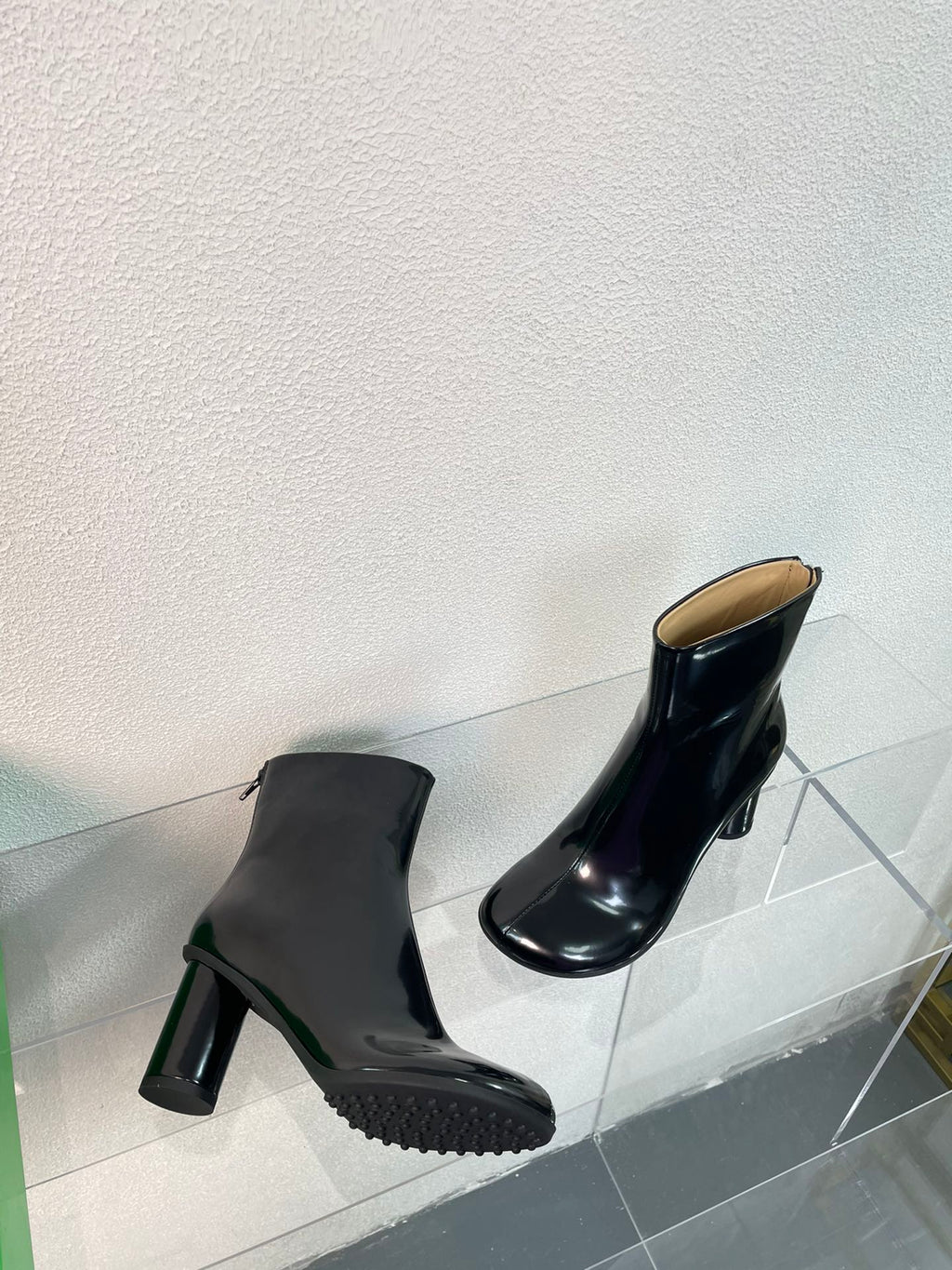BOTTEGA VENETA ATOMIC ANKLE BOOT IN BLACK CALFSKIN 75 MM