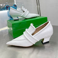 BOTTEGA VENETA HIGH PUMP 35 MM IN WHITE CALFSKIN