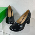BOTTEGA VENETA ATOMIC HIGH PUMP 9 CM IN BLACK CALFSKIN