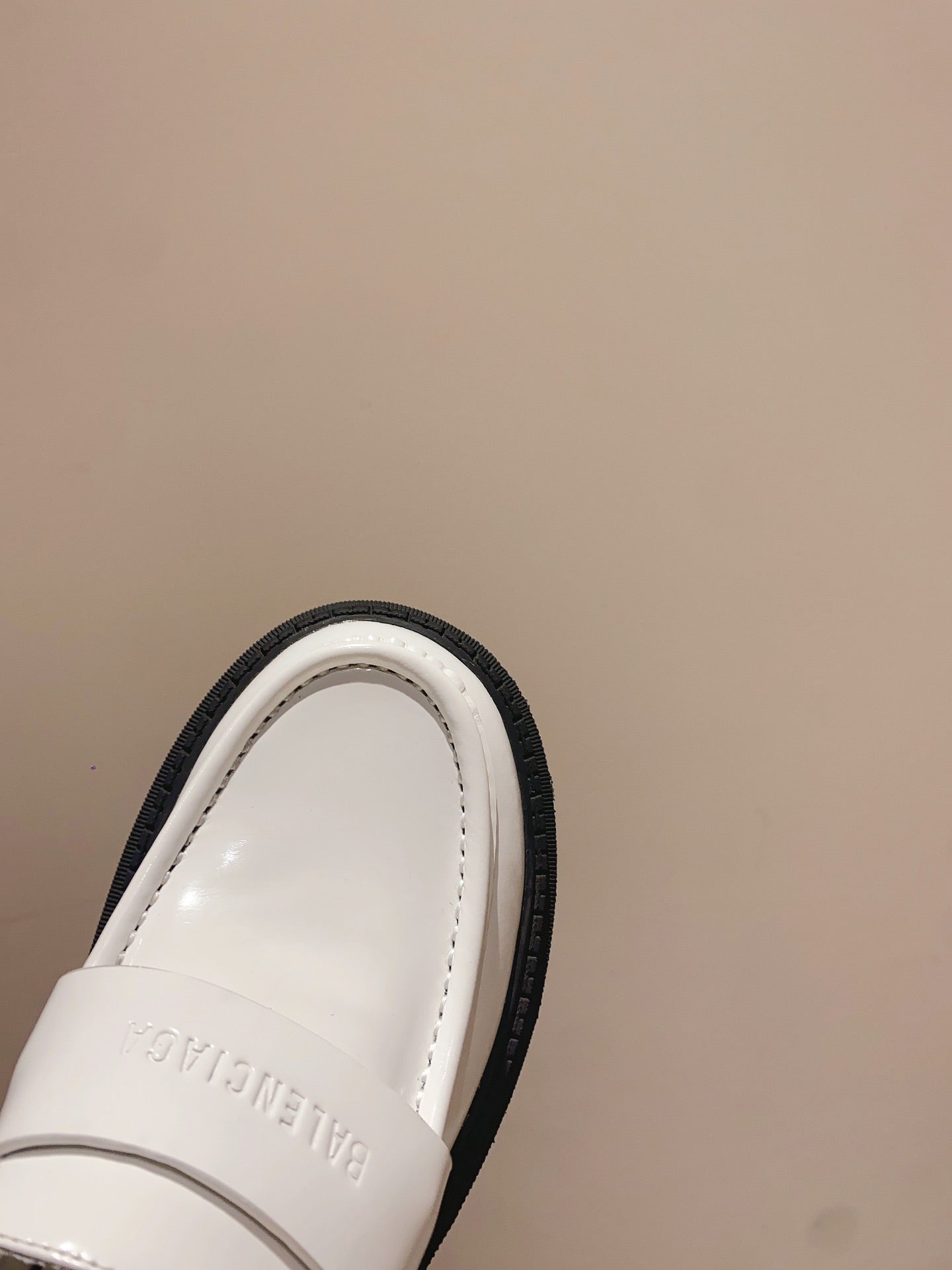 BALENCIAGA 25S LOAFERS IN WHITE CALFSKIN