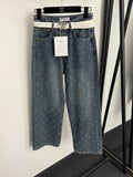 CHANEL 25S HIGH-WAISTED FLEECE-LINED JEANS 563