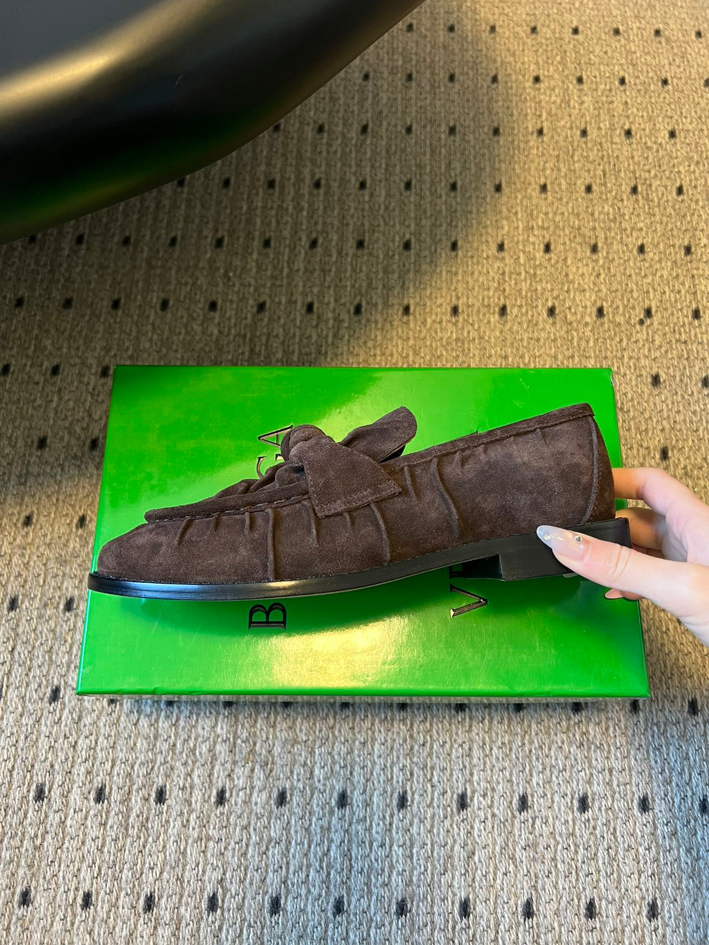 BOTTEGA VENETA 26S LOAFERS IN DARK BROWN SUEDE