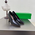 BOTTEGA VENETA HIGH PUMP IN BLACK SHINY CALFSKIN