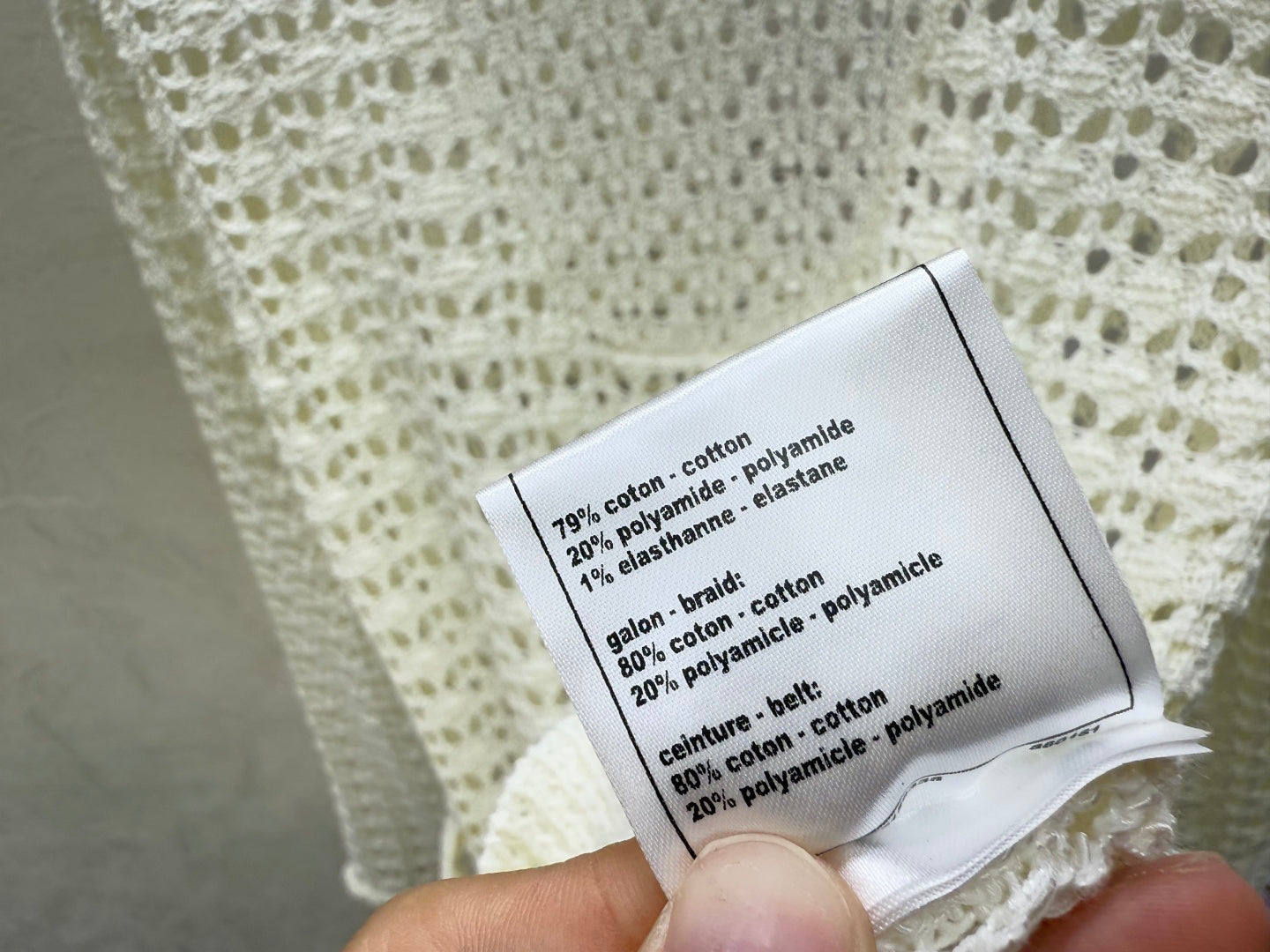 CHANEL 25S OPEN-KNIT WAIST-TIE SWEATER 528