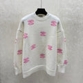 CHANEL 25S LONG-SLEEVE ROUND-NECK SWEATER 526