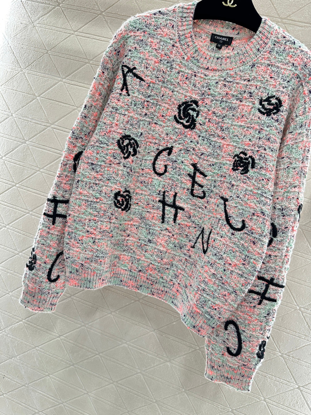 CHANEL 26S CASHMERE BLEND KNIT SWEATER 730