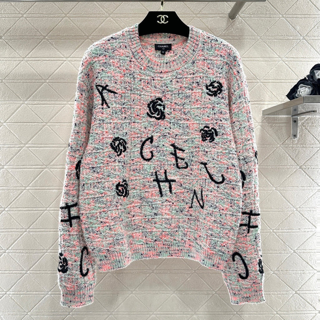 CHANEL 26S CASHMERE BLEND KNIT SWEATER 730