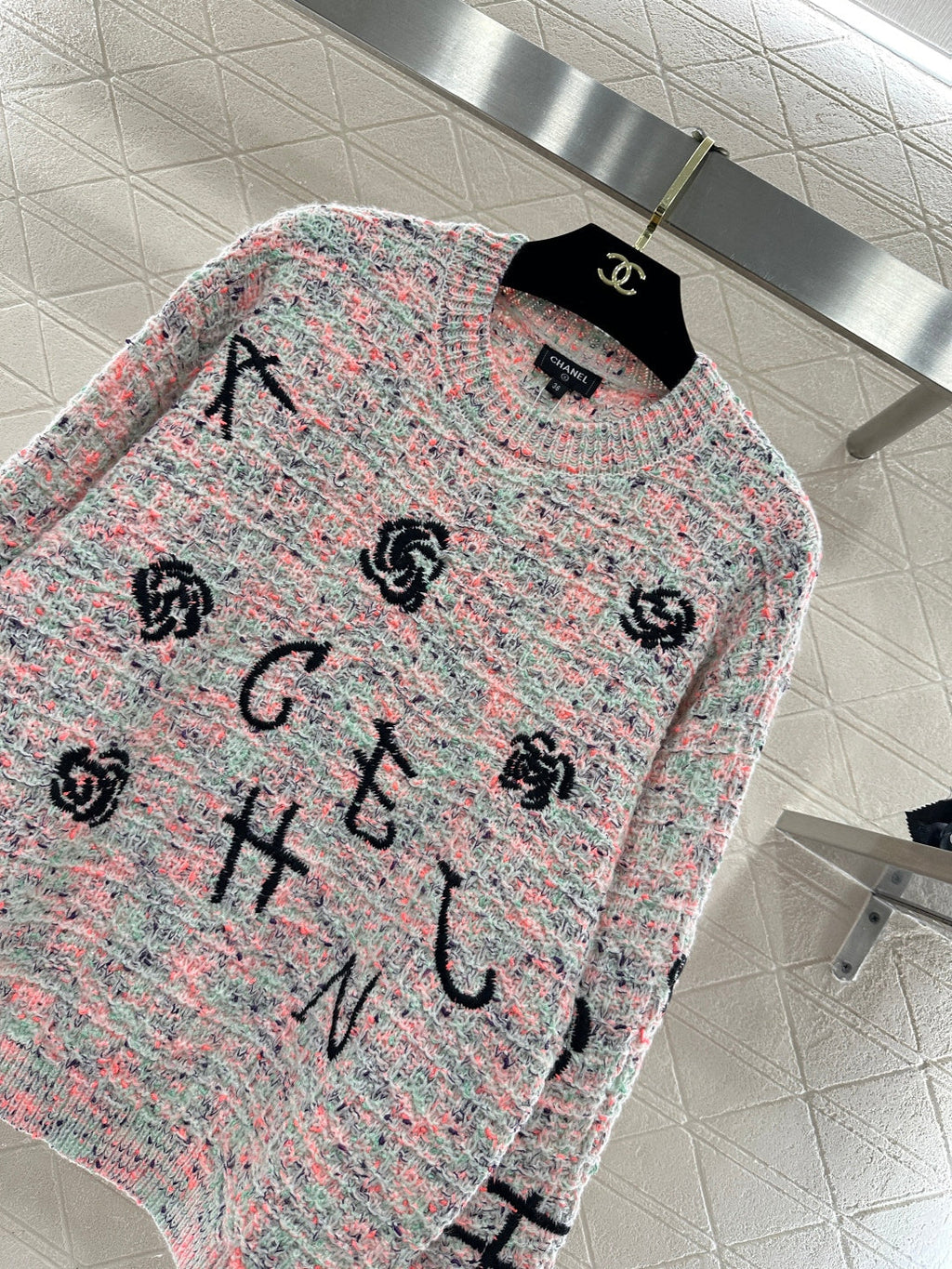 CHANEL 26S CASHMERE BLEND KNIT SWEATER 730