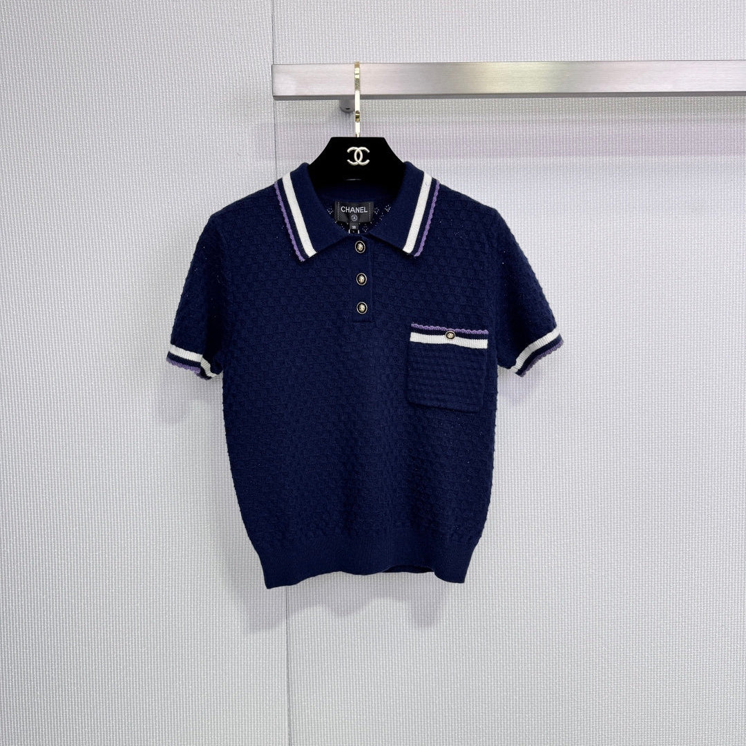 CHANEL 25S KNIT POLO SHIRT 581