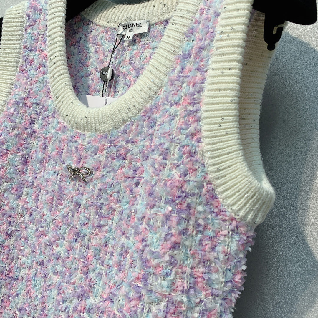 CHANEL 26S SLEEVELESS CREW NECK DRESS 825