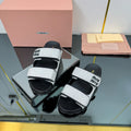 PLATFORM SANDALS IN BLACK EVA SOLE WHITE WITH BLACK POLKA DOTS
