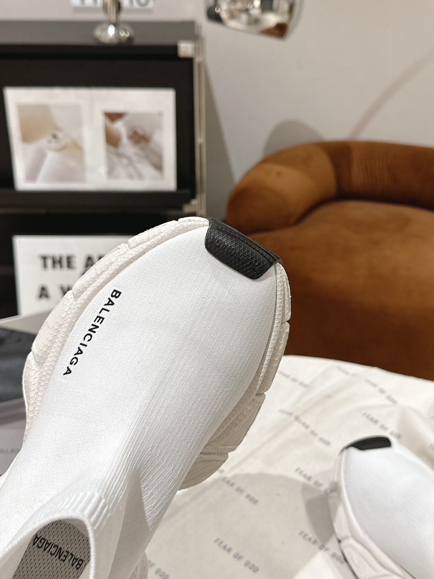 BALENCIAGA 25S SPEED TRAINER SNEAKERS 55 MM IN WHITE KNIT