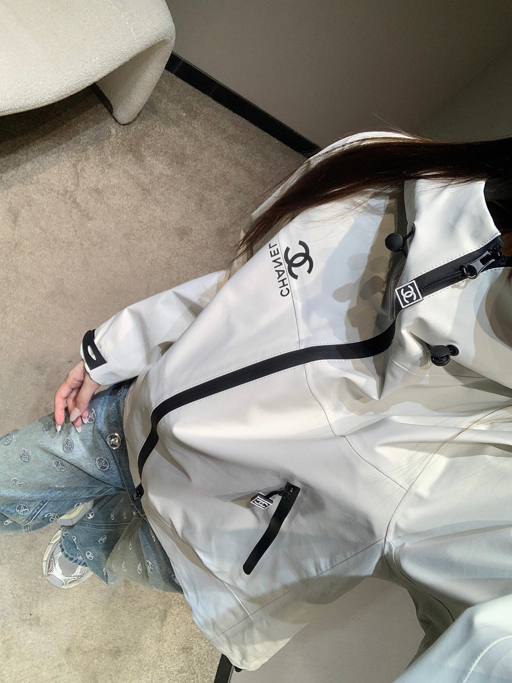 CHANEL 25S HOODED SPORTS JACKET 449