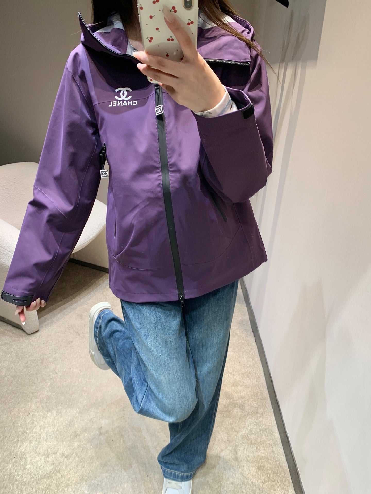 CHANEL 25S HOODED SPORTS JACKET 446