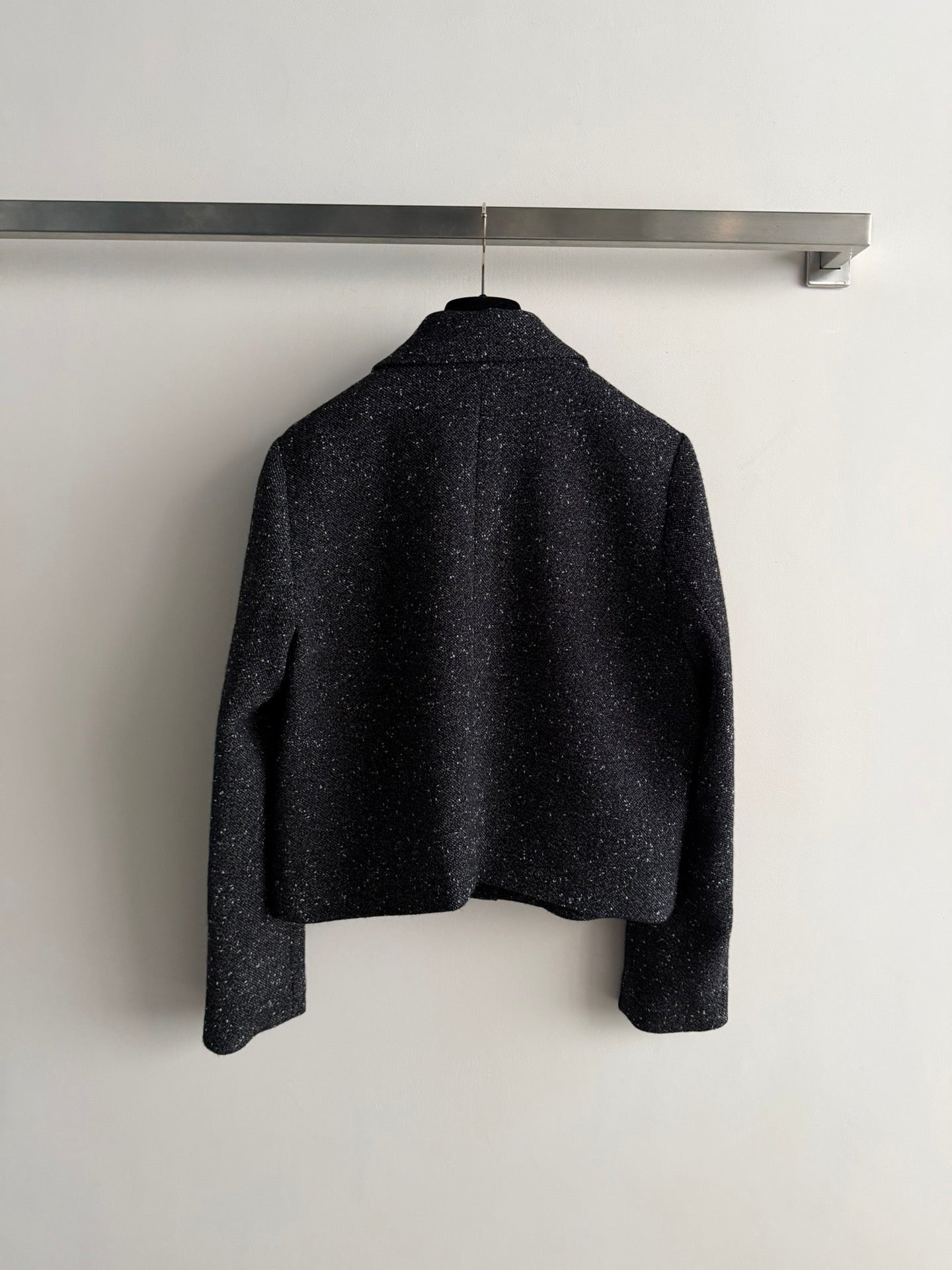 CHANEL 26S TWEED NOTCHED-COLLAR JACKET 718