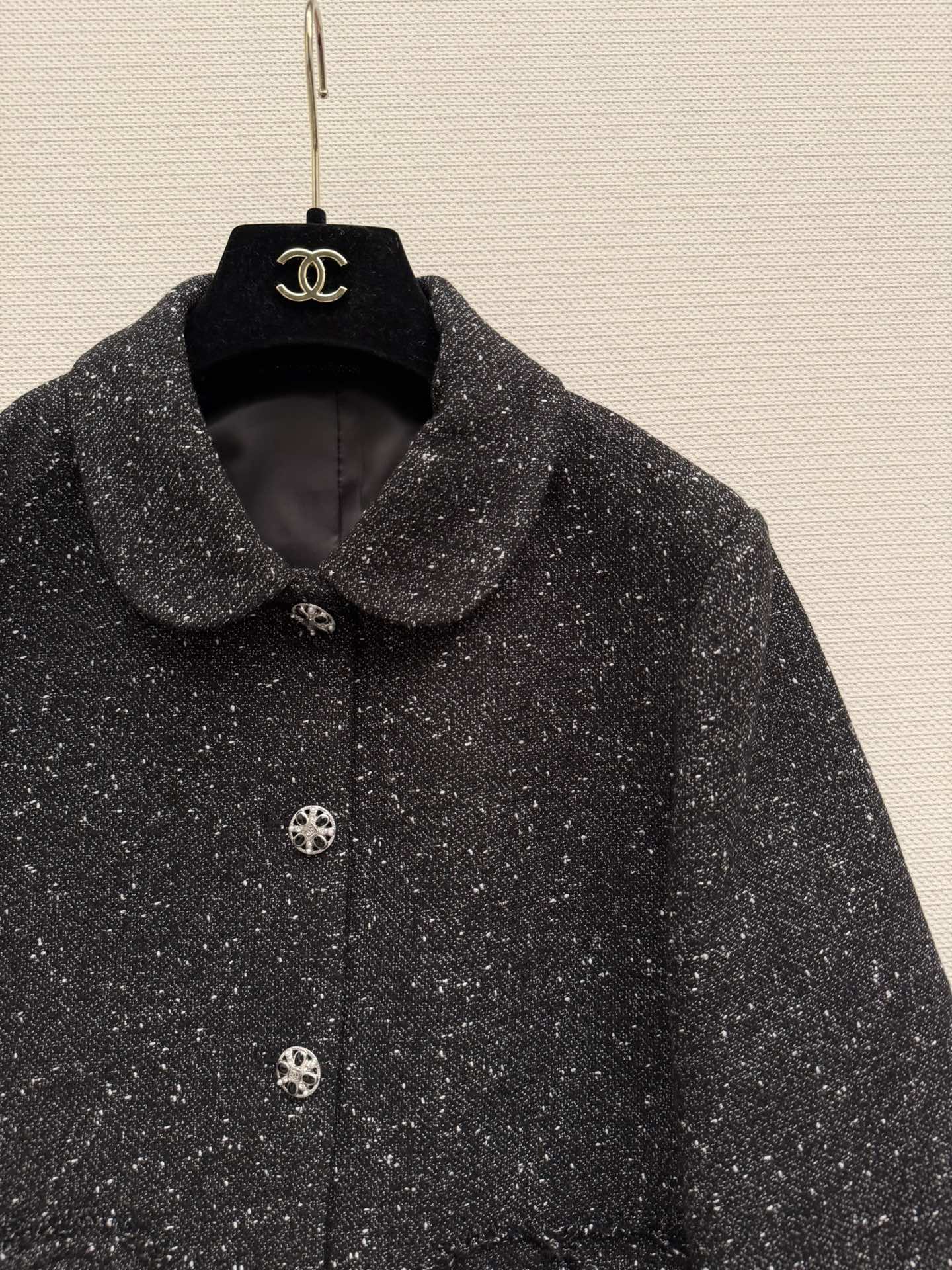 CHANEL 26S TWEED NOTCHED-COLLAR JACKET 718