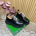 BOTTEGA VENETA HADDOCK LACE-UP SHOE IN BLACK CALFSKIN