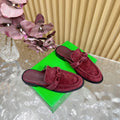 BOTTEGA VENETA OPEN-BACK LOAFER REALISED IN GARNET RED SUEDE