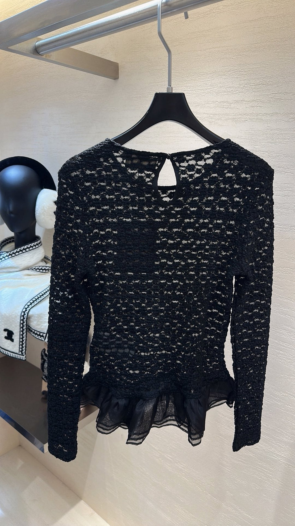 CHANEL 26S SHEER ORGANZA BLOUSE 660