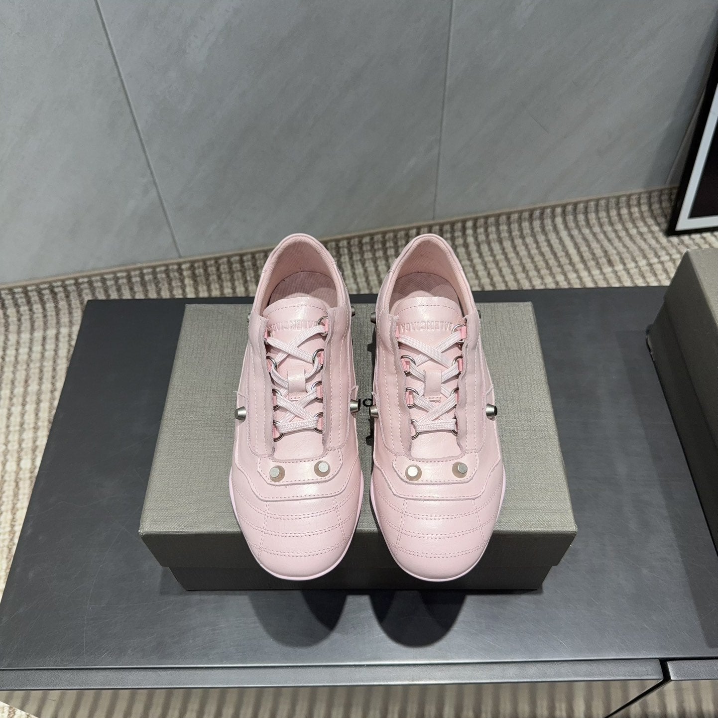 BALENCIAGA 25S SNEAKER IN LIGHT PINK CALFSKIN