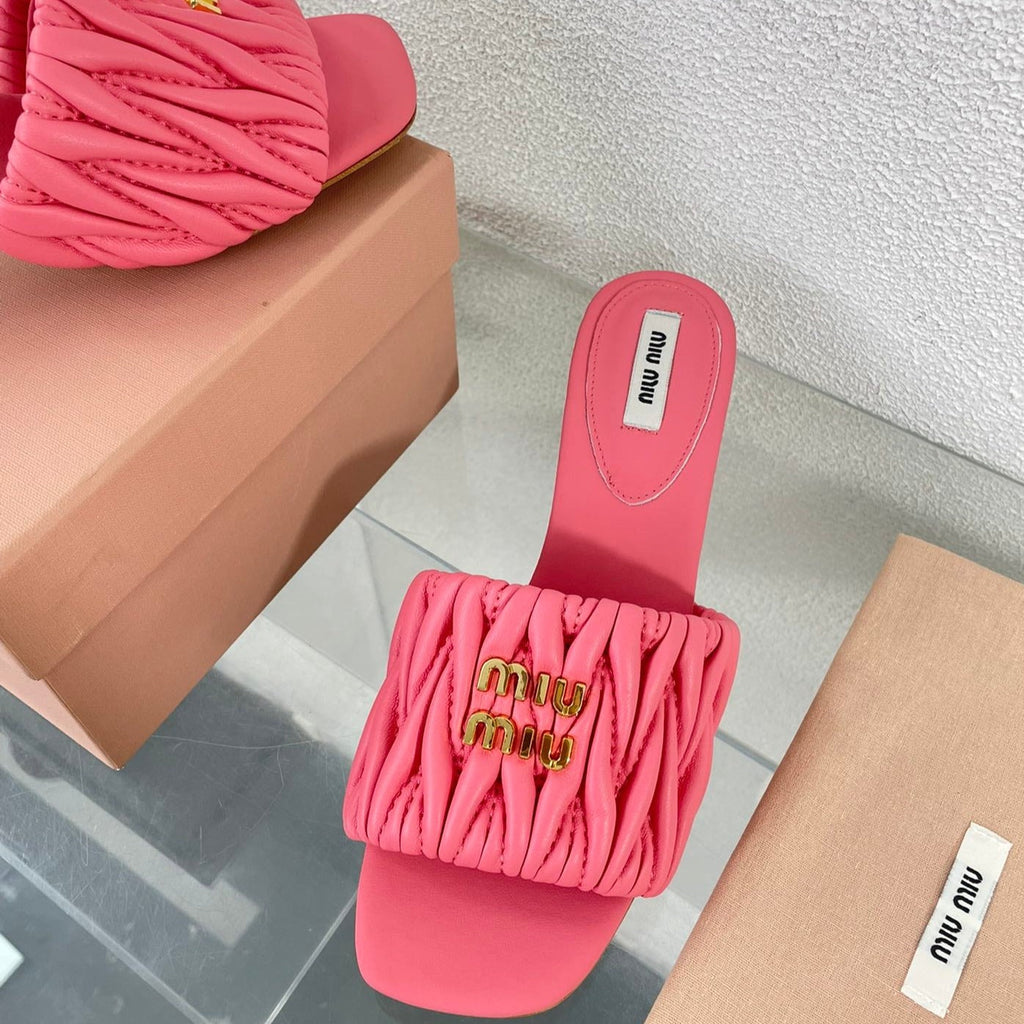 Women's Mid - Heel Rose Leather