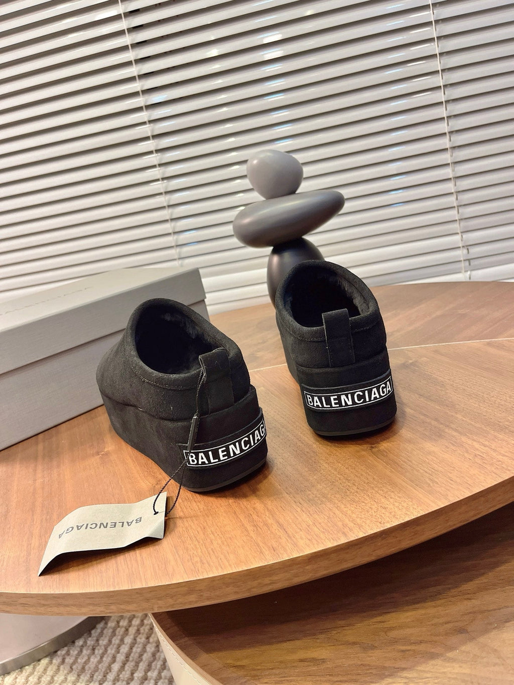 BALENCIAGA 25S AURALEE SLIP-ON 50 MM IN BLACK SUEDE