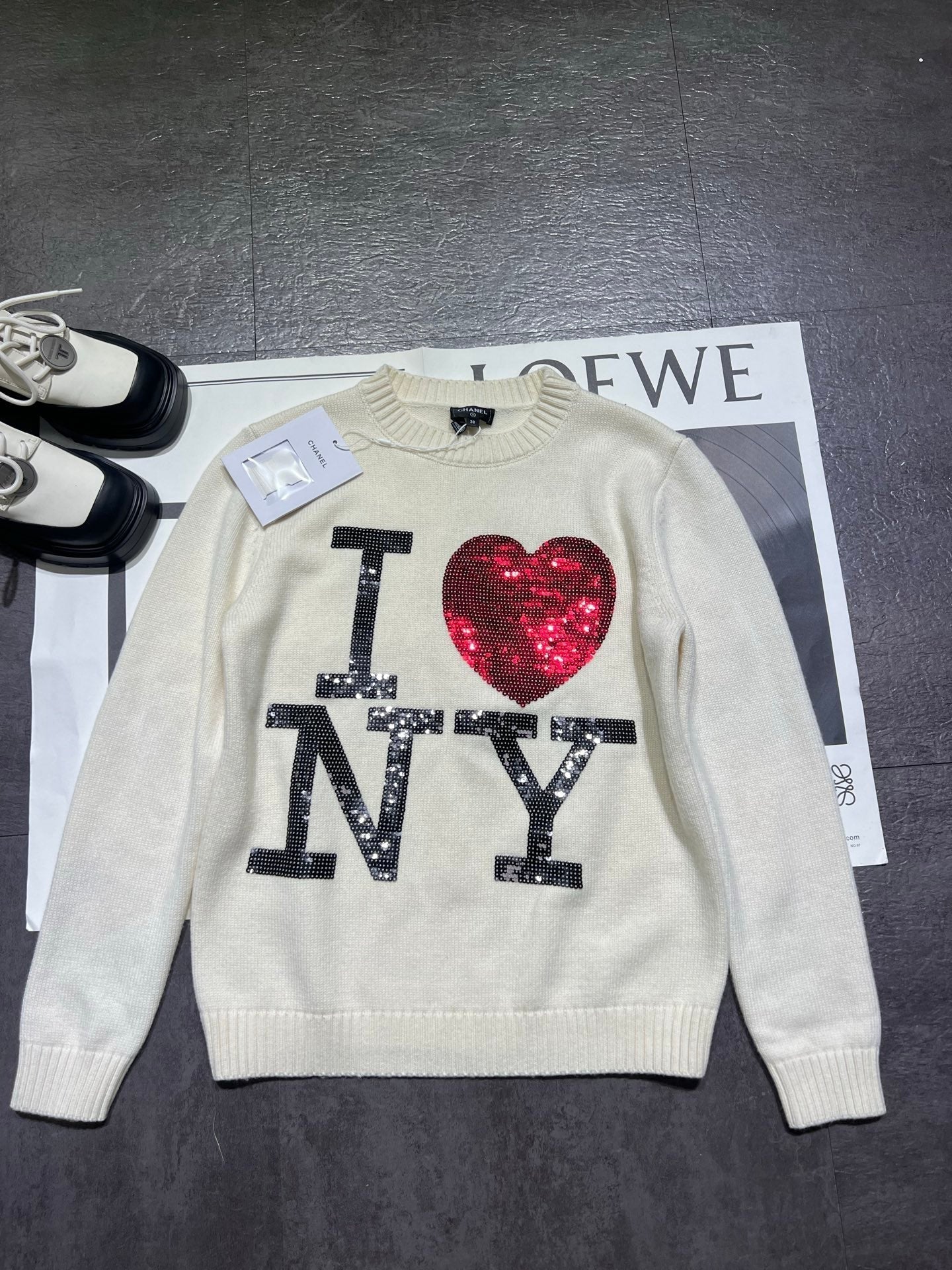 CHANEL 26S BEADED SWEATER 695