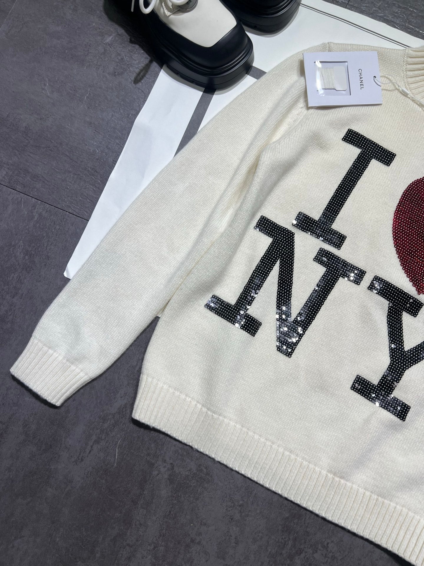 CHANEL 26S BEADED SWEATER 695