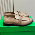 BOTTEGA VENETA ASTAIRE LOAFER IN LIGHT BROWN CALFSKIN