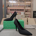 HIGH HEEL PUMPS 90MM IN BLACK WOOL